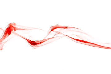 Obraz na płótnie Canvas line red smoke group, Isolated white background 