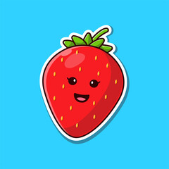 Obraz premium Cute Strawberry Illustration