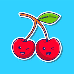 Cute Cherry Illustration