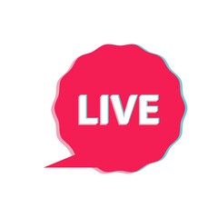 live bubble flat vector illustration
