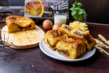 Pemalang typical food, with the main ingredient honey pineapple combined with cheese, chocolate, pandan, and vanilla