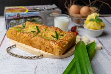 Pemalang typical food, with the main ingredient honey pineapple combined with cheese, chocolate, pandan, and vanilla