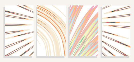 stripes motion colorful vector background set