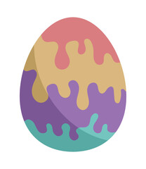 easter egg with color spots