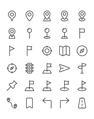 Location Icon Set 240 isolated on white background