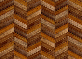 壁と床のウッドパターン、組み木のヘリンボーン