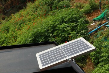 solar panels on the roof