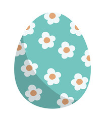 easter egg with flowers
