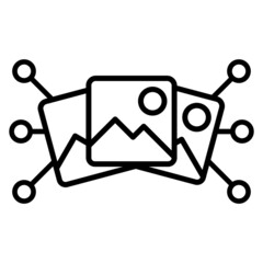 Crypto art and non-fungible tokens. Image with tech lines. Vector icon for graphical user interface.