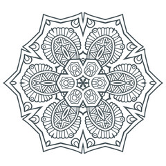 line art mandala vector for design