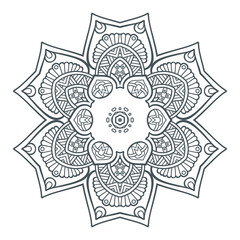 line art mandala vector for design