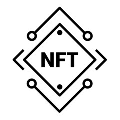 NFT. Vector icon for graphical user interface.