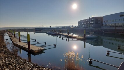 Fototapeta premium Hafen am Zwenkauer See