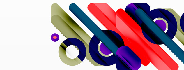 Creative geometric wallpaper. Minimal lines and circles background