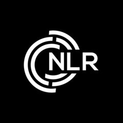 NLR letter logo design on black background. NLR creative initials letter logo concept. NLR letter design.