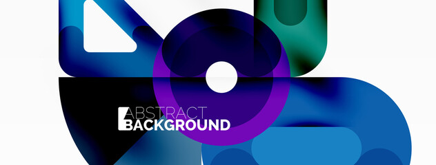 Creative geometric wallpaper. Circles, lines background. Business template for wallpaper, banner, background or landing