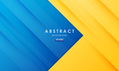 Abstract geometric background blue and yellow modern design