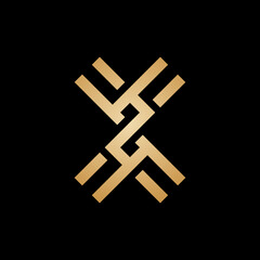 letter X nordic logo design