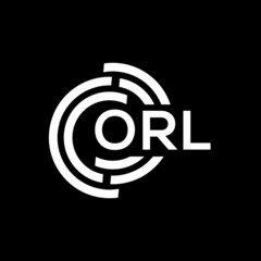 ORL letter logo design on black background. ORL creative initials letter logo concept. ORL letter design.
