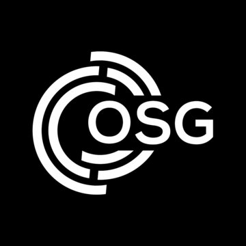 OSG letter logo design on black background. OSG creative initials letter logo concept. OSG letter design.