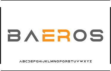 Fototapeta modern minimal stylish typography alphabet capital letter logo design obraz