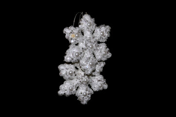 christmas toy isolated on black background