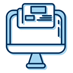 news and computer screen