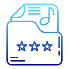 folder music and star