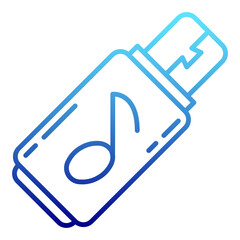 flashdisk and music note