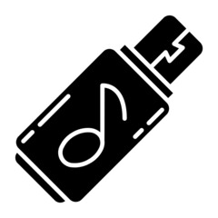 flashdisk and music note