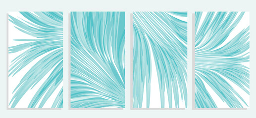 abstract blue stripes vector background set