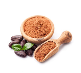 Cacao powder and cacao beans