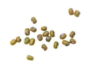 Mung beans isolated on white background.