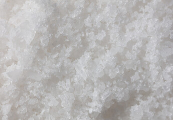 White ground salt as background.