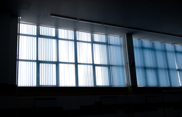 Light from a window with blinds