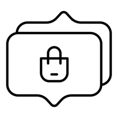 bag store and chat balloon conversation