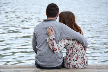 couple spending time together by the water
