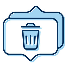 trash message and chat balloon conversation