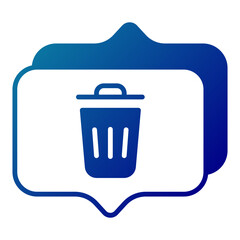 trash message and chat balloon conversation