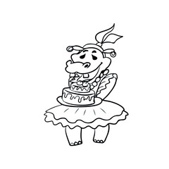 Vector children's design on a white isolated background for banners postcards and stickers