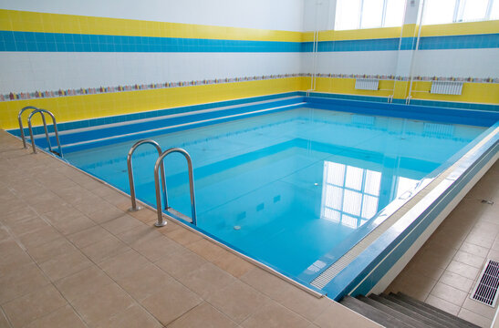 Sports pool with blue water