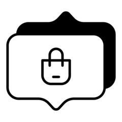 bag store and chat balloon conversation