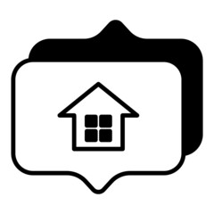 home and chat balloon conversation