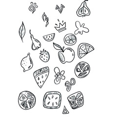 Vector children's design on a white isolated background for banners postcards and stickers