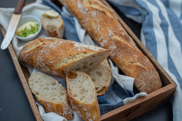 Fresh French Baguette Bread