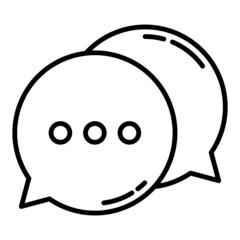 conversation and chat bubble