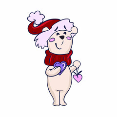 
Vector children's design on a white isolated background for banners postcards and stickers New Year's holiday