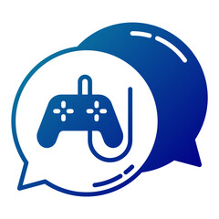 gamepad and chat bubble © Pictranoosa