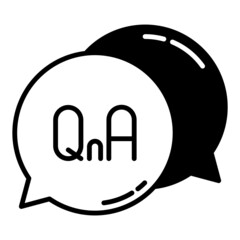 question and chat bubble
