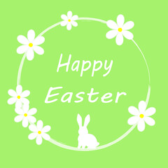 easter greeting card with bunny